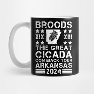 Great Cicada Comeback Tour Arkansas 2024 Cicada broods XIII and XIX in Arkansas Mug